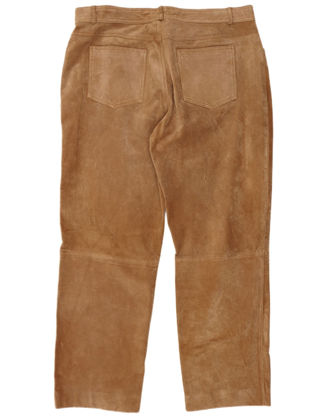 Pantaloni dritti da uomo in pelle scamosciata JCC W40 L30 in pelle beige