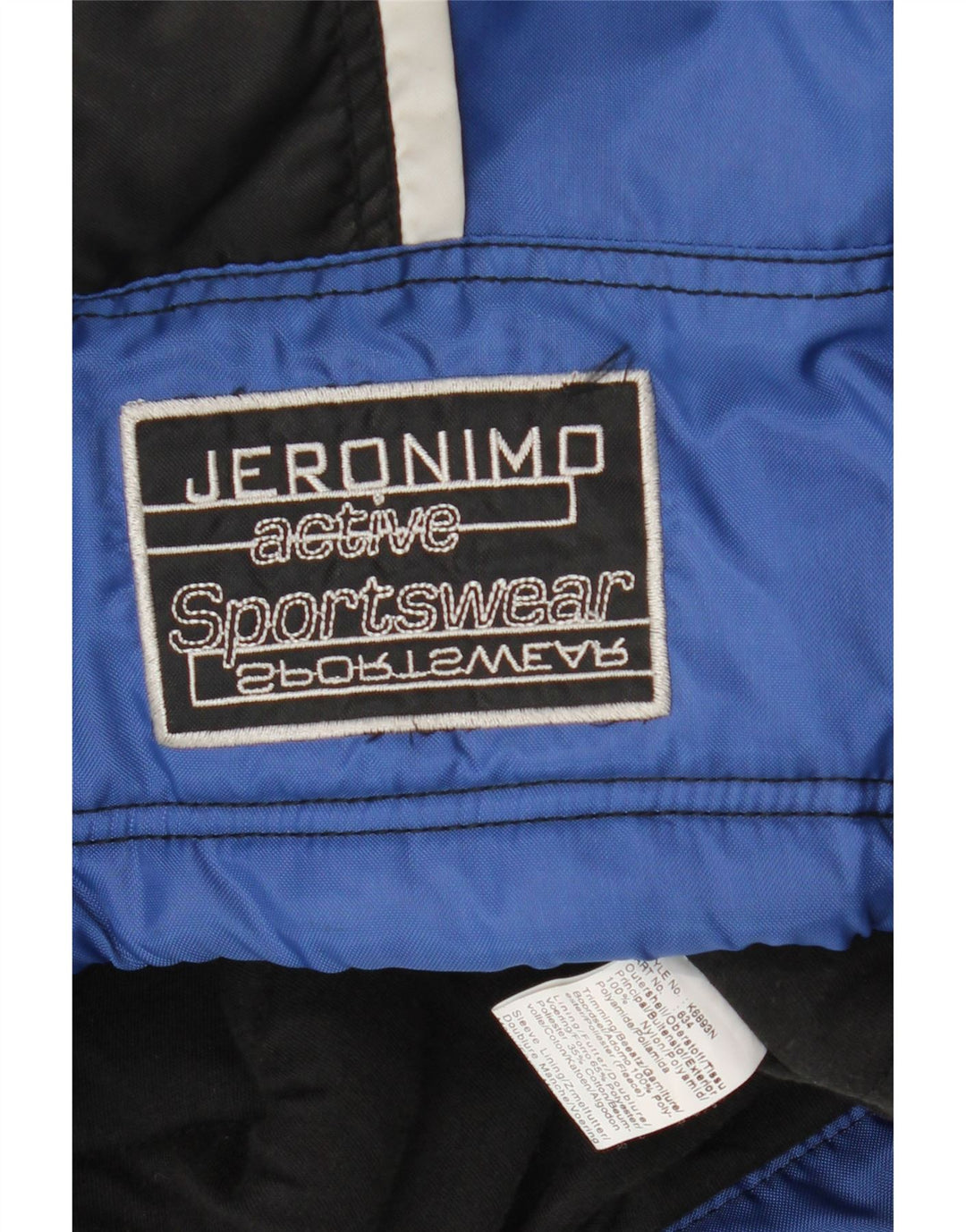 Giacca a vento con cappuccio da uomo Jeronimo UK 44 2XL Nylon color block blu