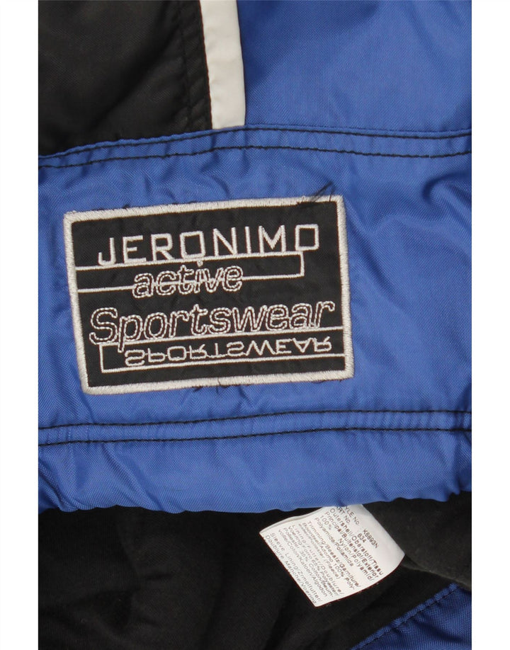 Giacca a vento con cappuccio da uomo Jeronimo UK 44 2XL Nylon color block blu