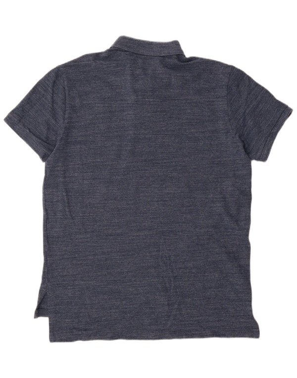 Polo Ralph Lauren Camicia da uomo su misura, grande, in cotone screziato blu navy