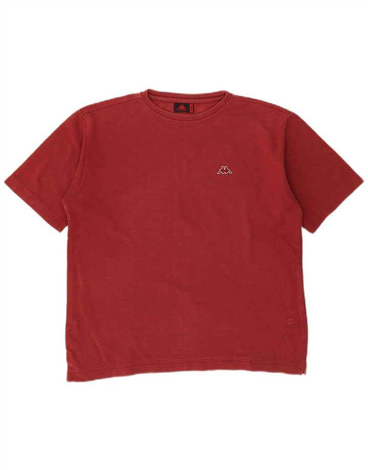 T-shirt uomo KAPPA Top Large rossa in cotone