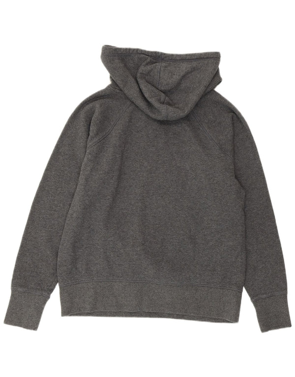 REEBOK Felpa con cappuccio grafica da donna UK 14 Cotone grigio medio