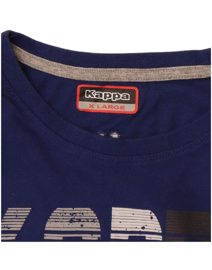 T-shirt grafica da uomo KAPPA Top XL Blu navy