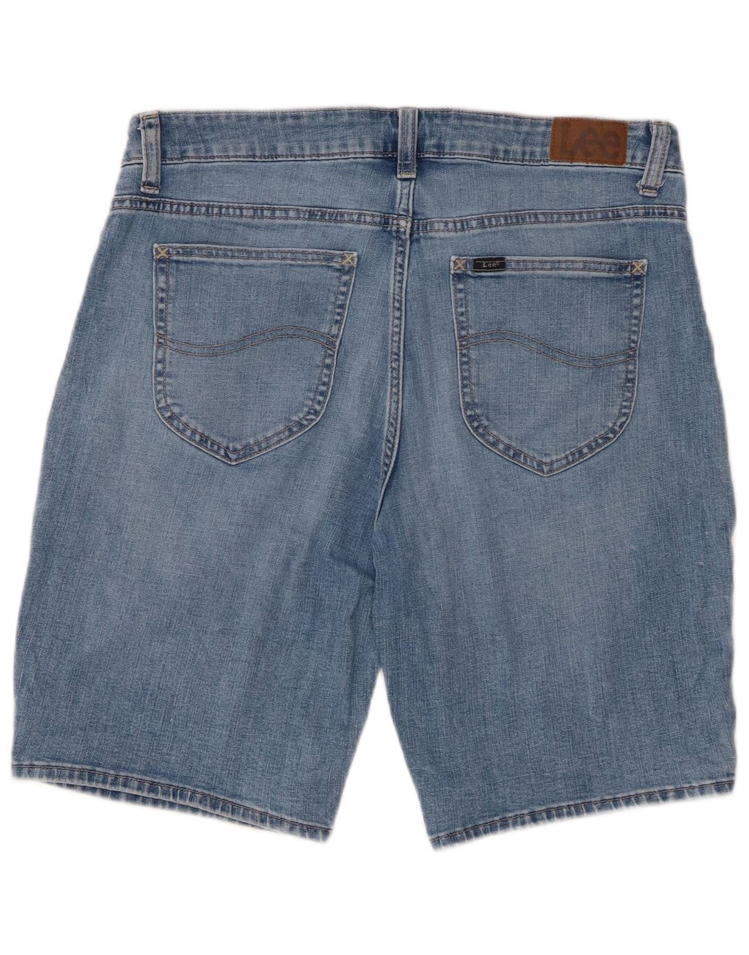 Bermuda in denim da donna a vita media con vestibilità regolare LEE W34 Large Blu