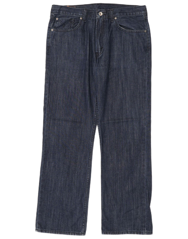 Levi's Mens 506 Straight Jeans W36 L32 Navy Blue Cotton