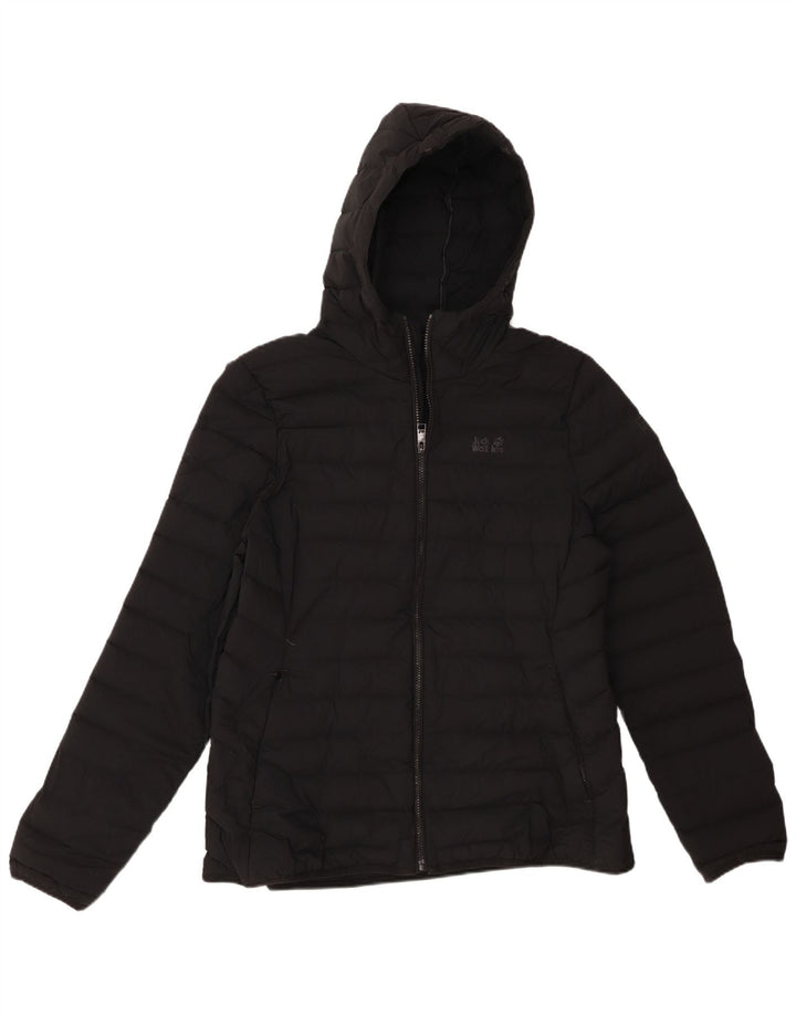 Giacca imbottita con cappuccio da donna Jack Wolfskin UK 18 XL nera in poliammide