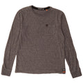 Top da uomo a maniche lunghe Superdry in cotone grigio medio