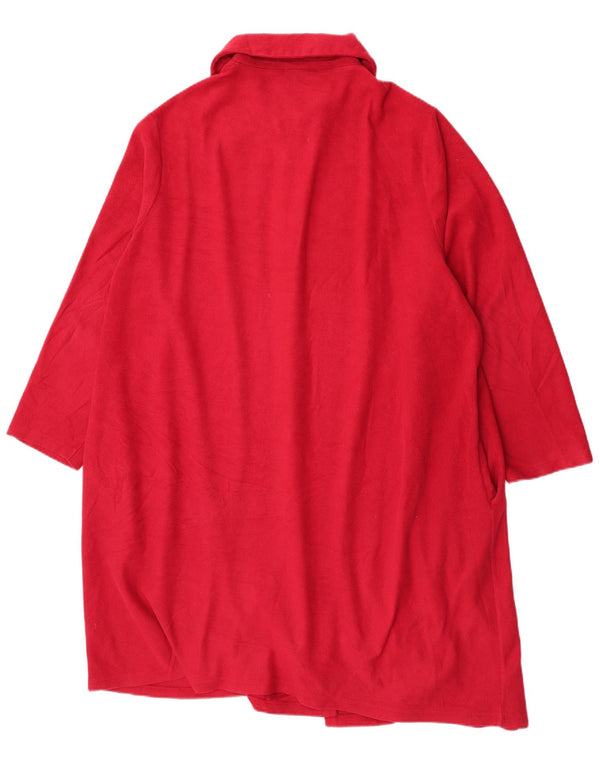 Abito vestaglia in pile da donna Marks & Spencer UK 20/22 2XL Poliestere rosso