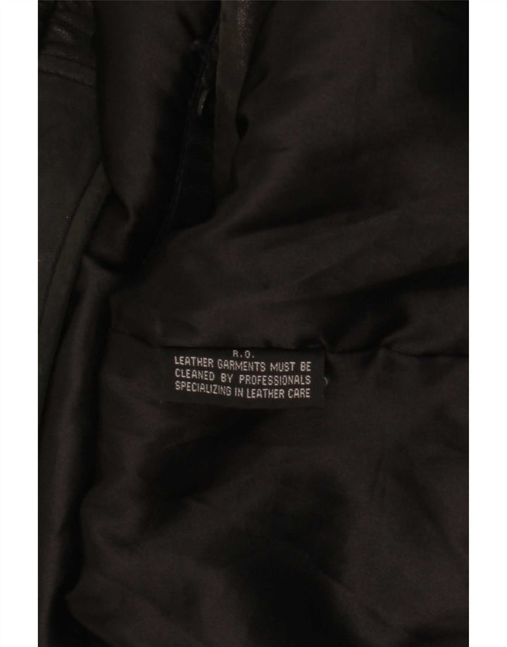 Giacca in pelle da uomo Hathaway UK 42 XL Pelle nera