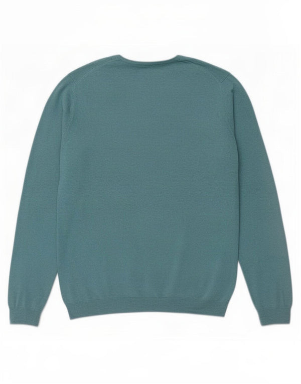 Maglione maglione girocollo da uomo Marks & Spencer blu Harbour XL turchese