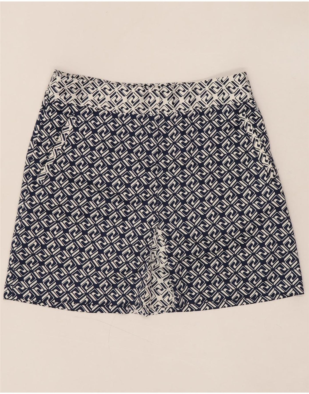 Minigonna da donna IZOD US 4 Small W30 poliestere geometrico blu navy