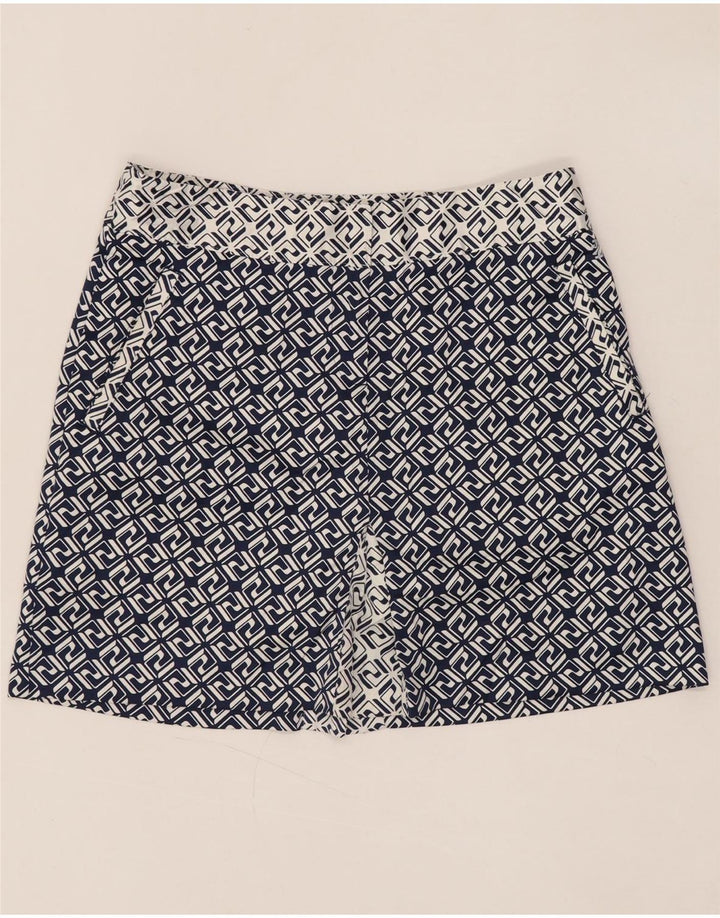 Minigonna da donna IZOD US 4 Small W30 poliestere geometrico blu navy