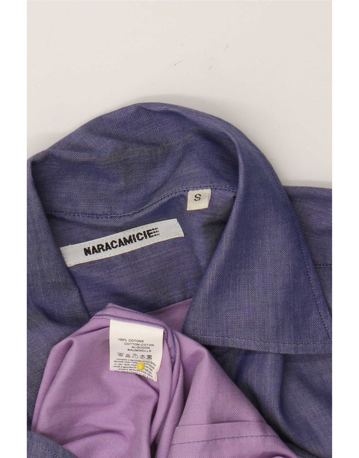 Camicia Uomo Naracamicee Piccola Viola Cotone