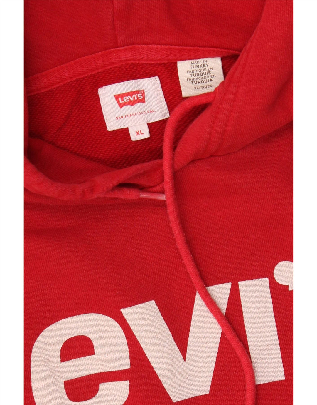 Maglione con cappuccio grafico da uomo Levi's XL rosso
