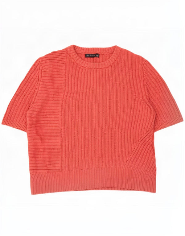 Maglione maglione girocollo da donna Marks & Spencer UK 16 grande rosa