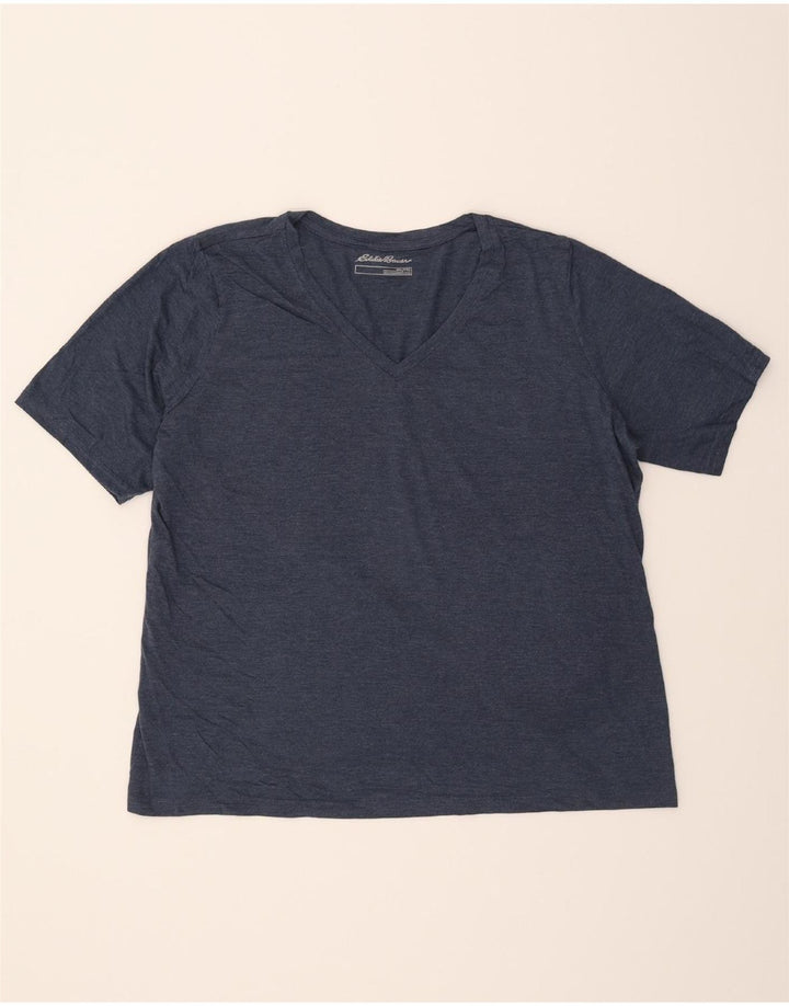 EDDIE BAUER Womens T-Shirt Top UK 20 2XL Navy Blue Vintage Eddie Bauer and Second-Hand Eddie Bauer from Messina Hembry 