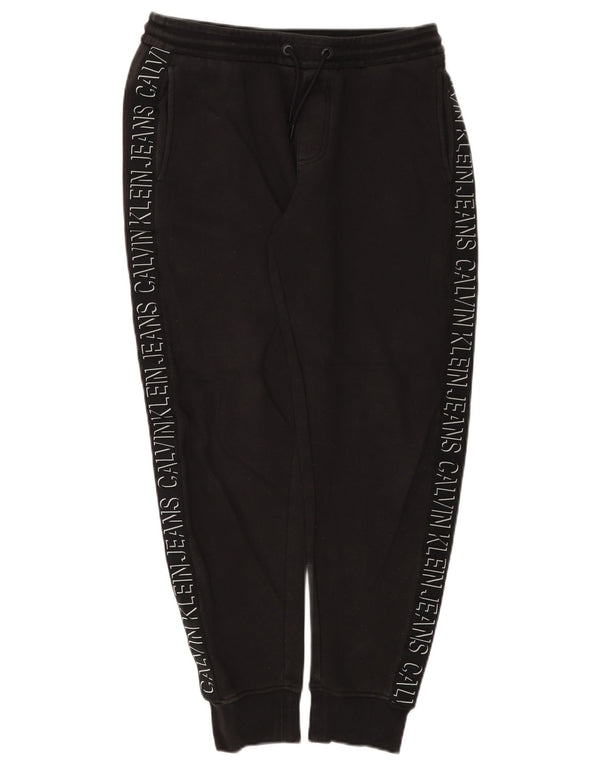 Pantaloni da tuta grafici da uomo Calvin Klein Joggers medio cotone nero