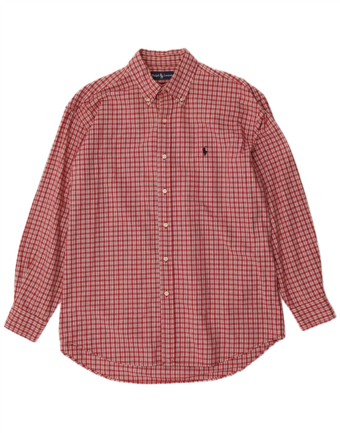 Ralph Lauren Camicia Blake da uomo in cotone a quadri rossi grandi