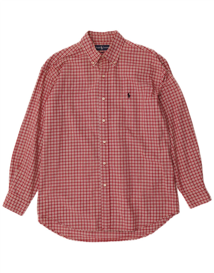 Ralph Lauren Camicia Blake da uomo in cotone a quadri rossi grandi