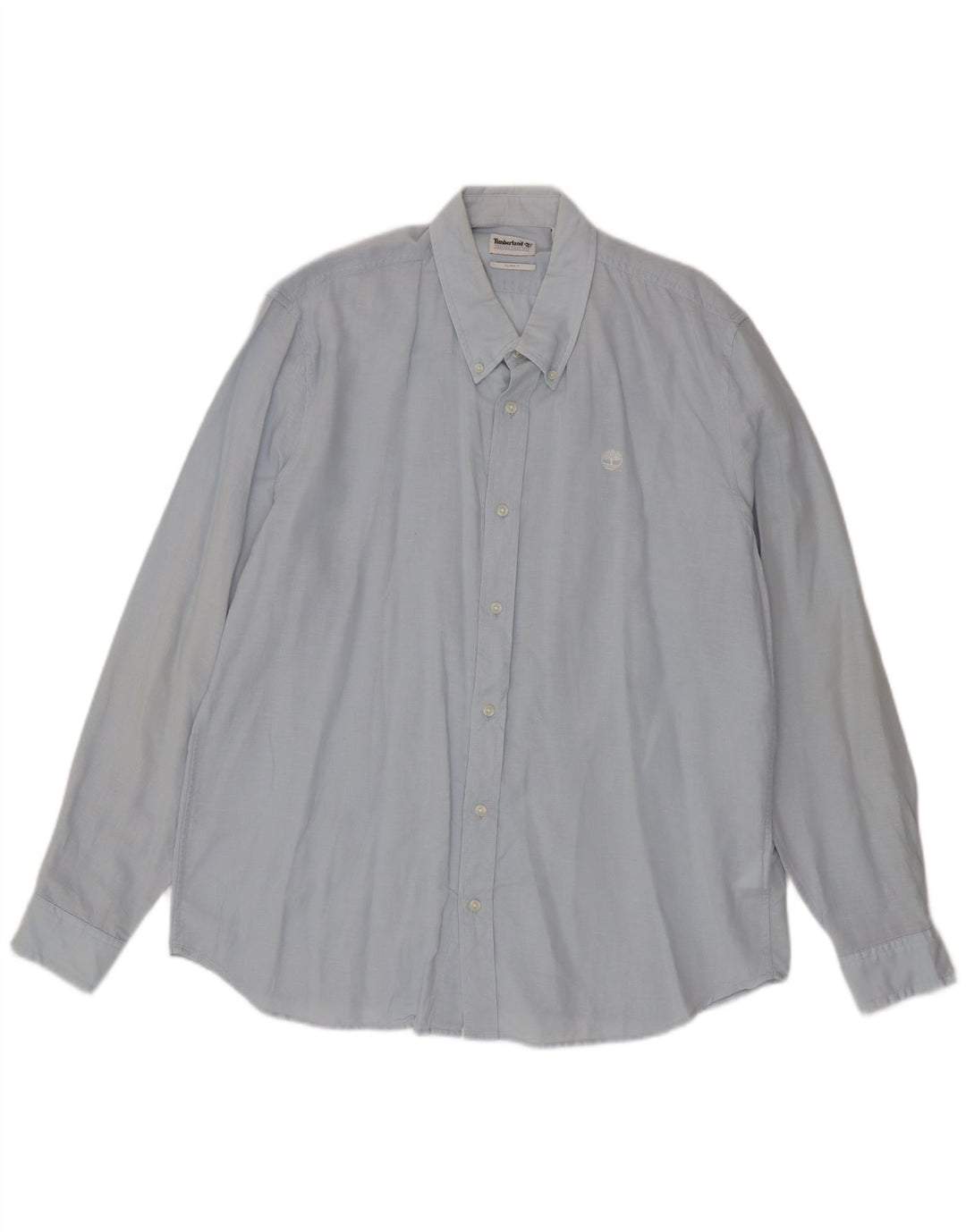 Camicia Timberland da uomo slim fit XL lino blu