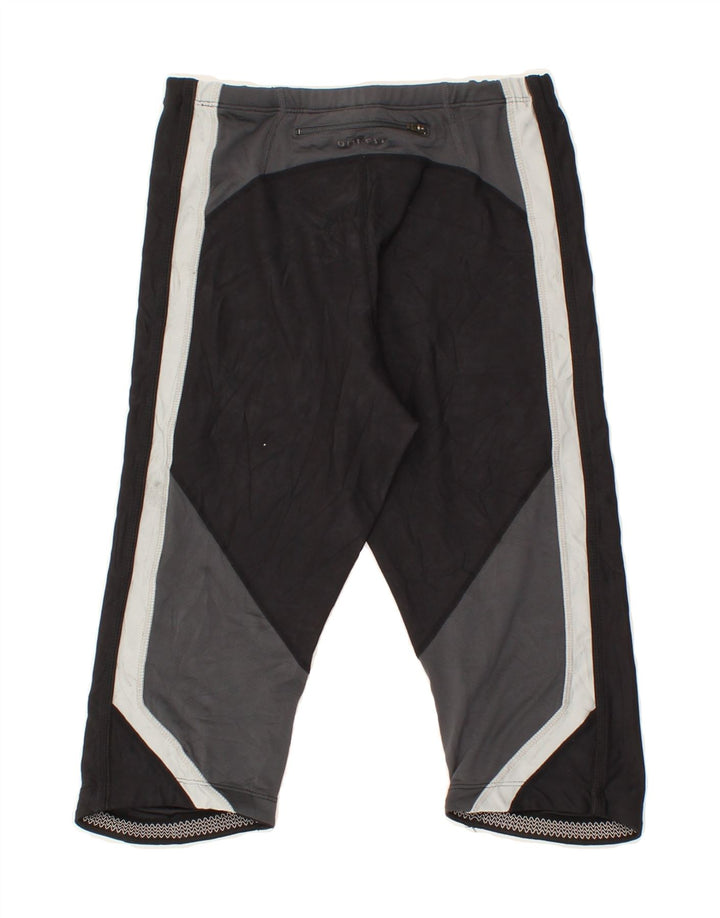 NIKE Womens Capri Tracksuit Trousers UK 10/12 Medium Black Colourblock Vintage Nike and Second-Hand Nike from Messina Hembry 