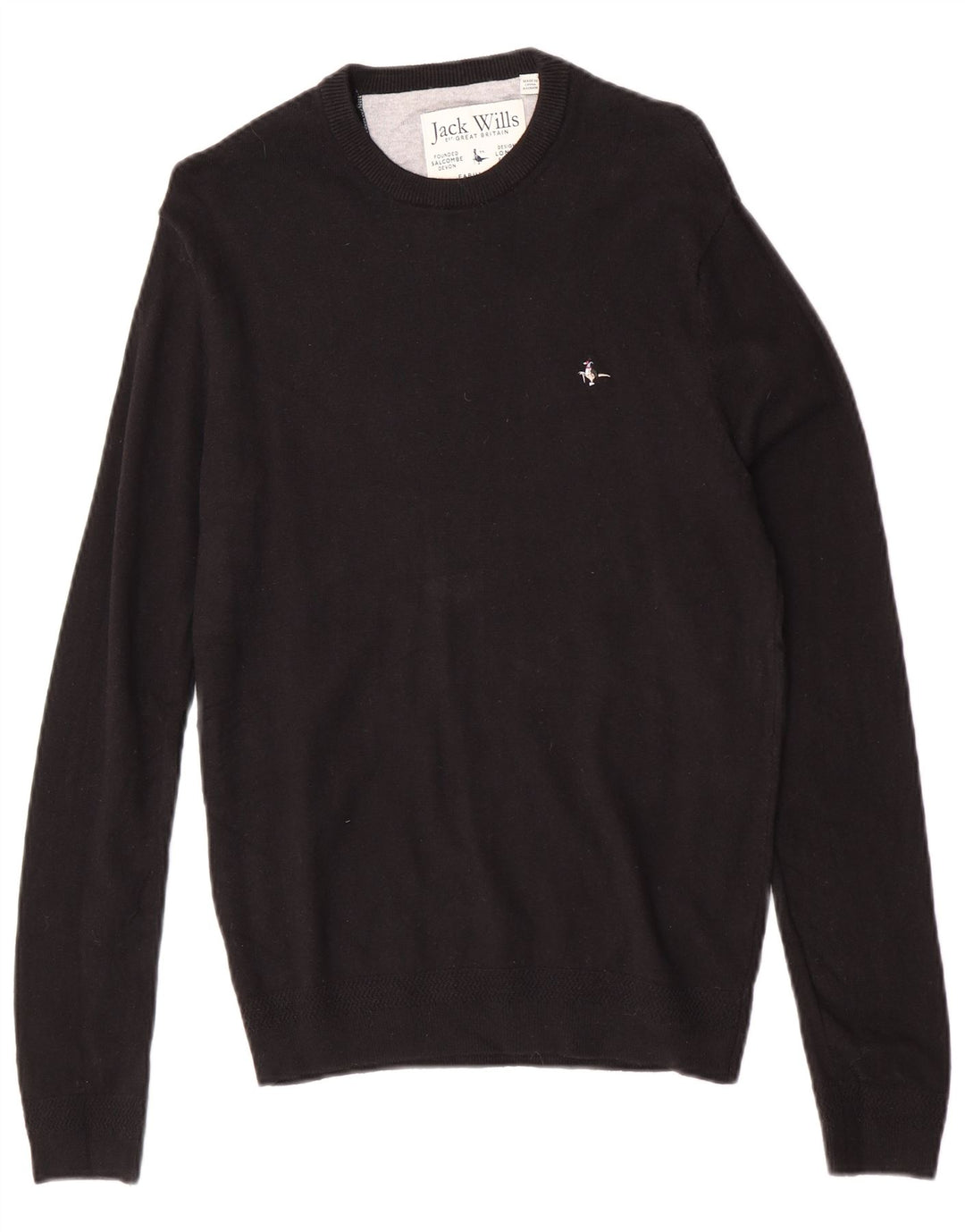 Maglione maglione girocollo da uomo Jack Wills piccolo cotone nero