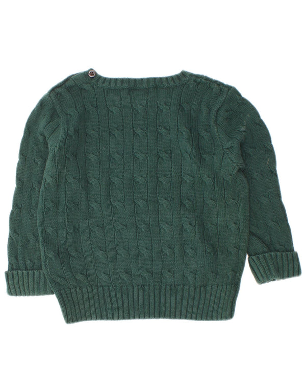 Maglione Ralph Lauren per neonati con scollo a barchetta 18-24 mesi in cotone verde