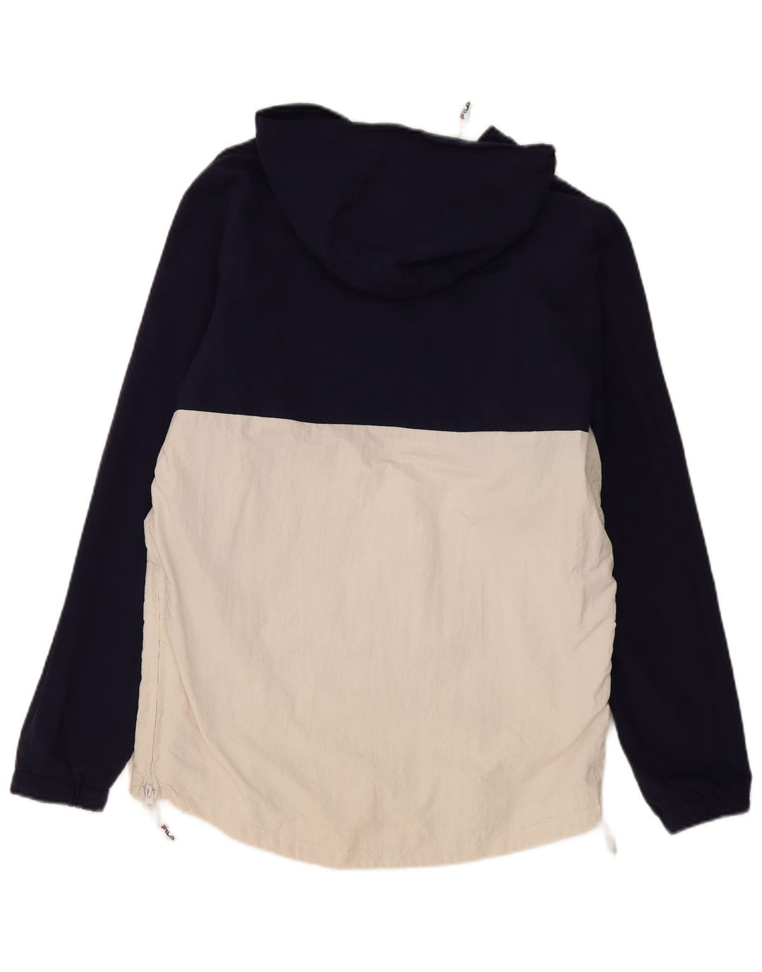 Fila Giacca antipioggia da uomo con cappuccio pullover UK 36 Small Blu Navy Colourblock