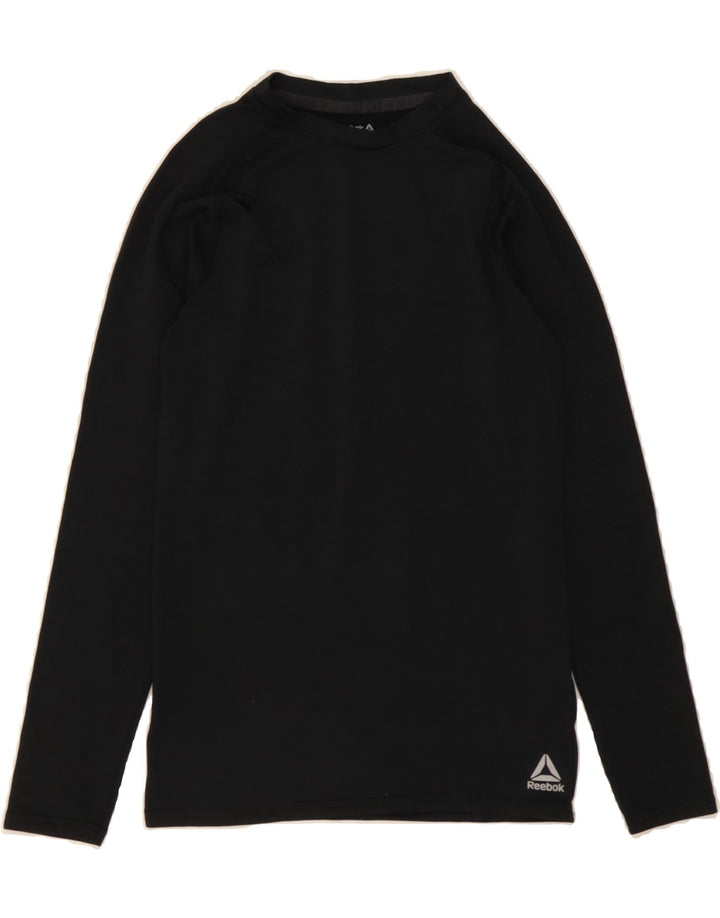 REEBOK Womens Top Long Sleeve UK 14 Medium Black Polyester Vintage Reebok and Second-Hand Reebok from Messina Hembry 