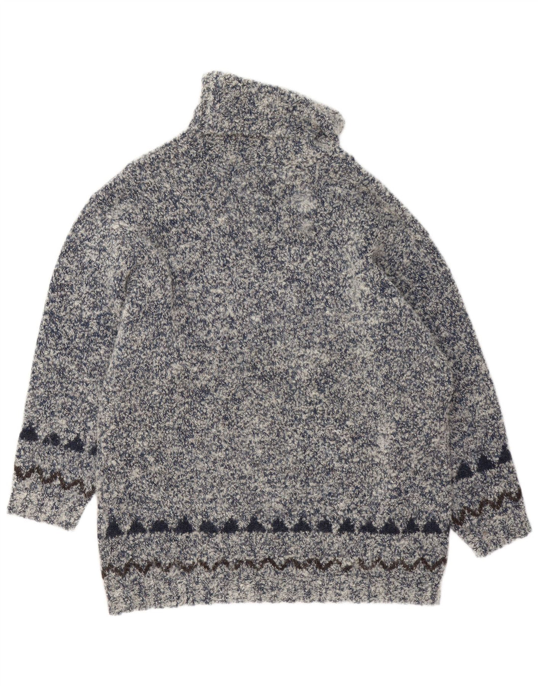 GIESSWEIN Maglione da donna con collo alto e collo alto EU 40 Grigio medio Fair Isle