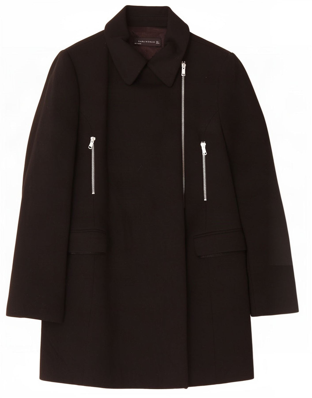 Cappotto Zara da donna UK 14 grande nero