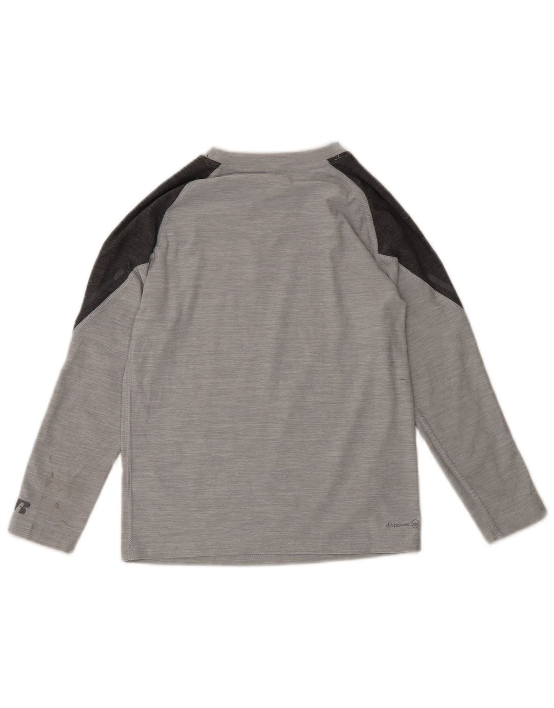 Maglia a maniche lunghe Dri-Power per ragazzi Russell Athletic 7-8 anni Grigio medio
