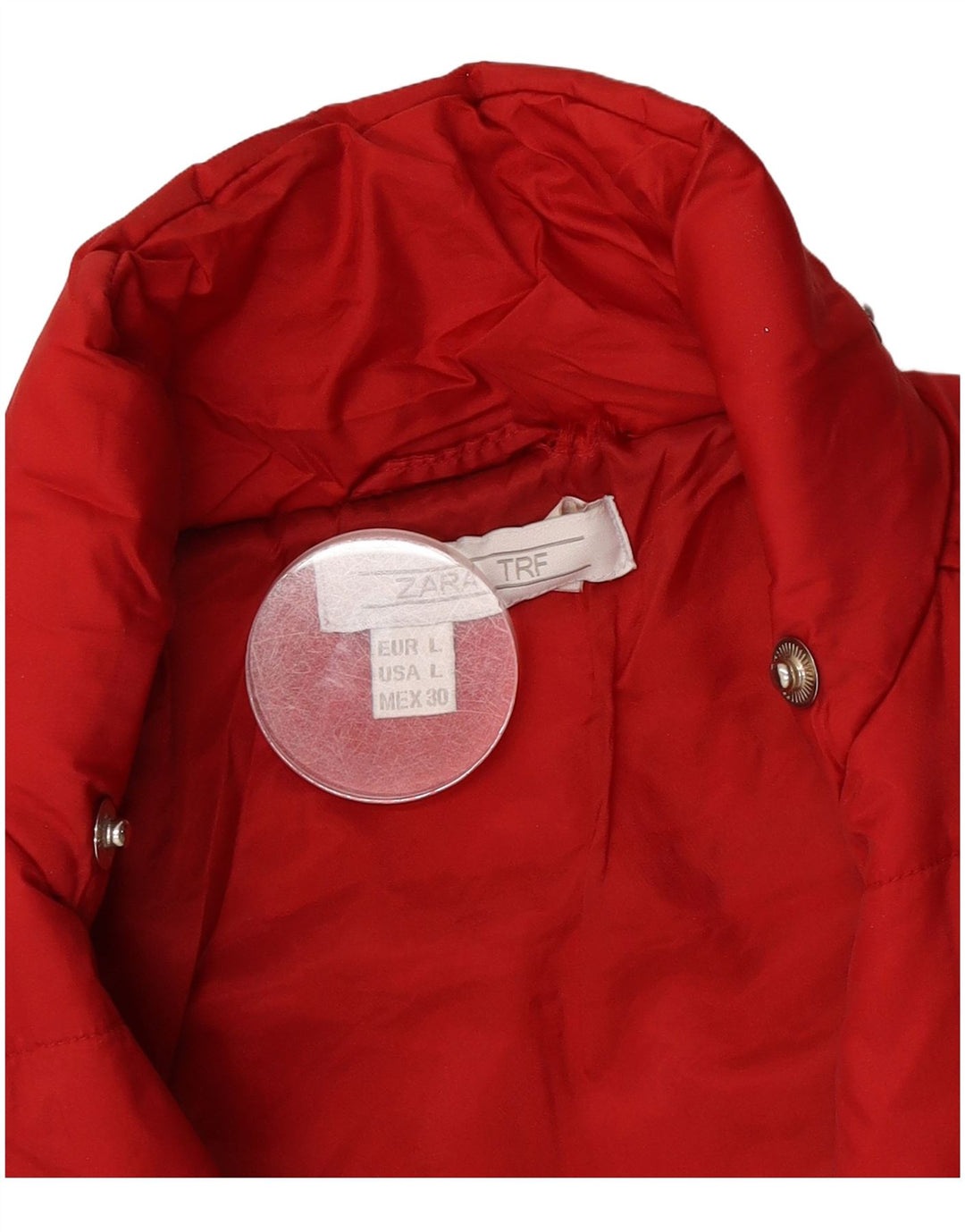 Giacca imbottita Trafaluc da donna Zara UK 16 grande rossa