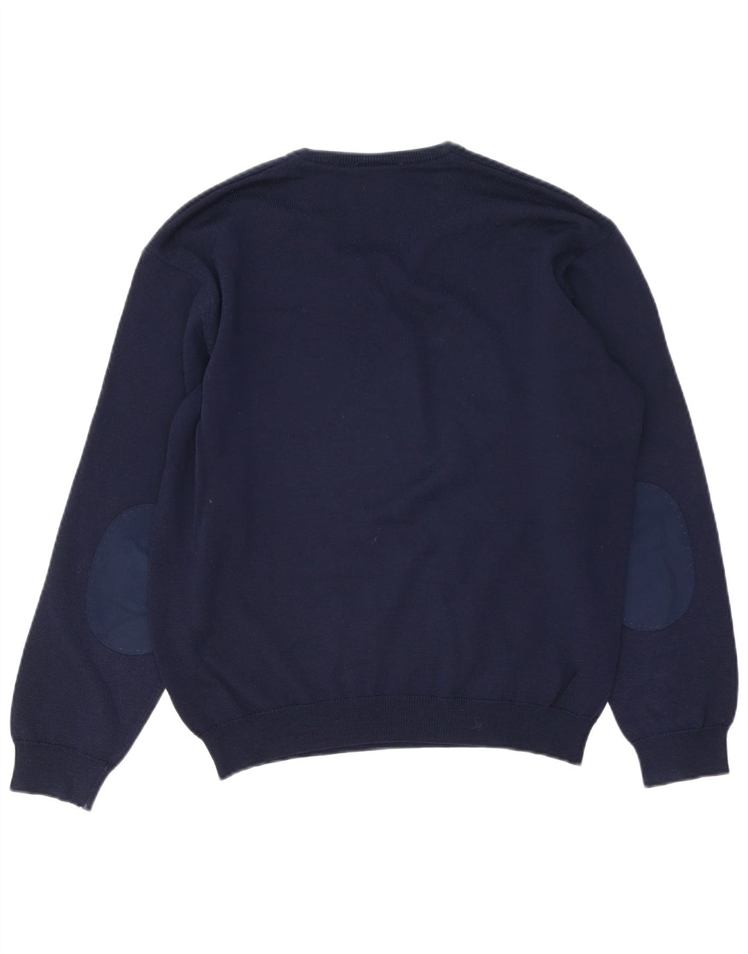 Maglione da uomo con scollo a V Lacoste taglia 4 medio blu navy in lana vergine