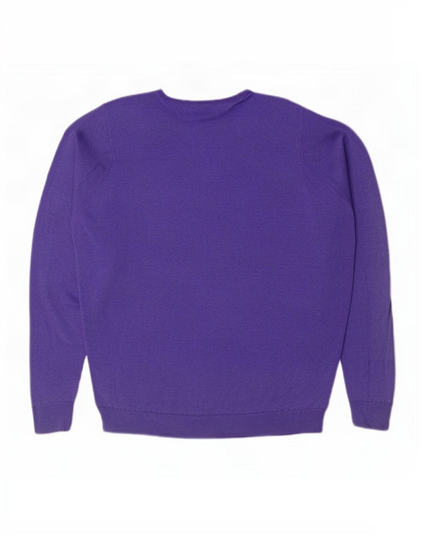 Maglione maglione con scollo a barca da donna Marks & Spencer UK 14 grande viola