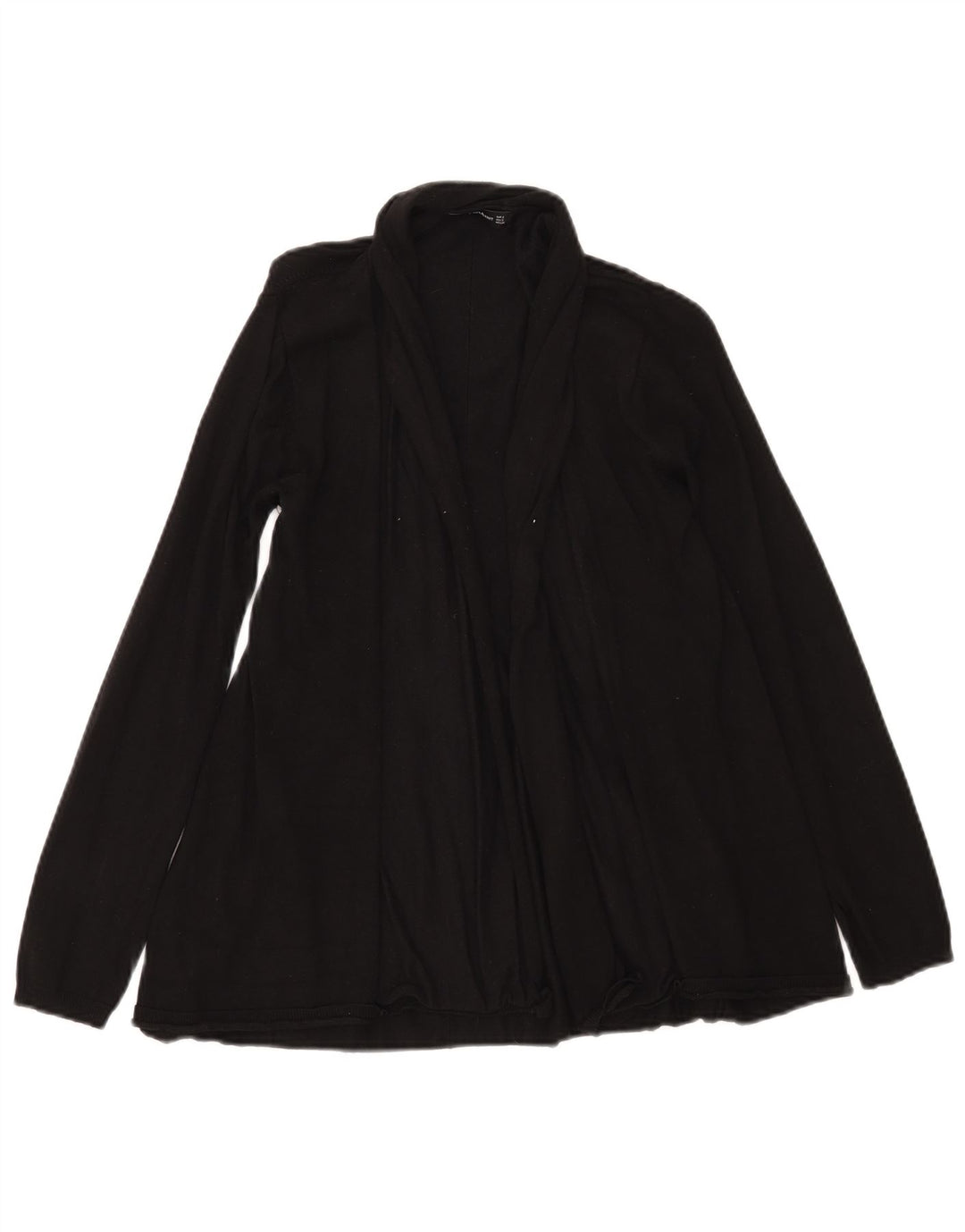 Maglione cardigan aperto da donna Zara UK 10 piccolo in viscosa nera