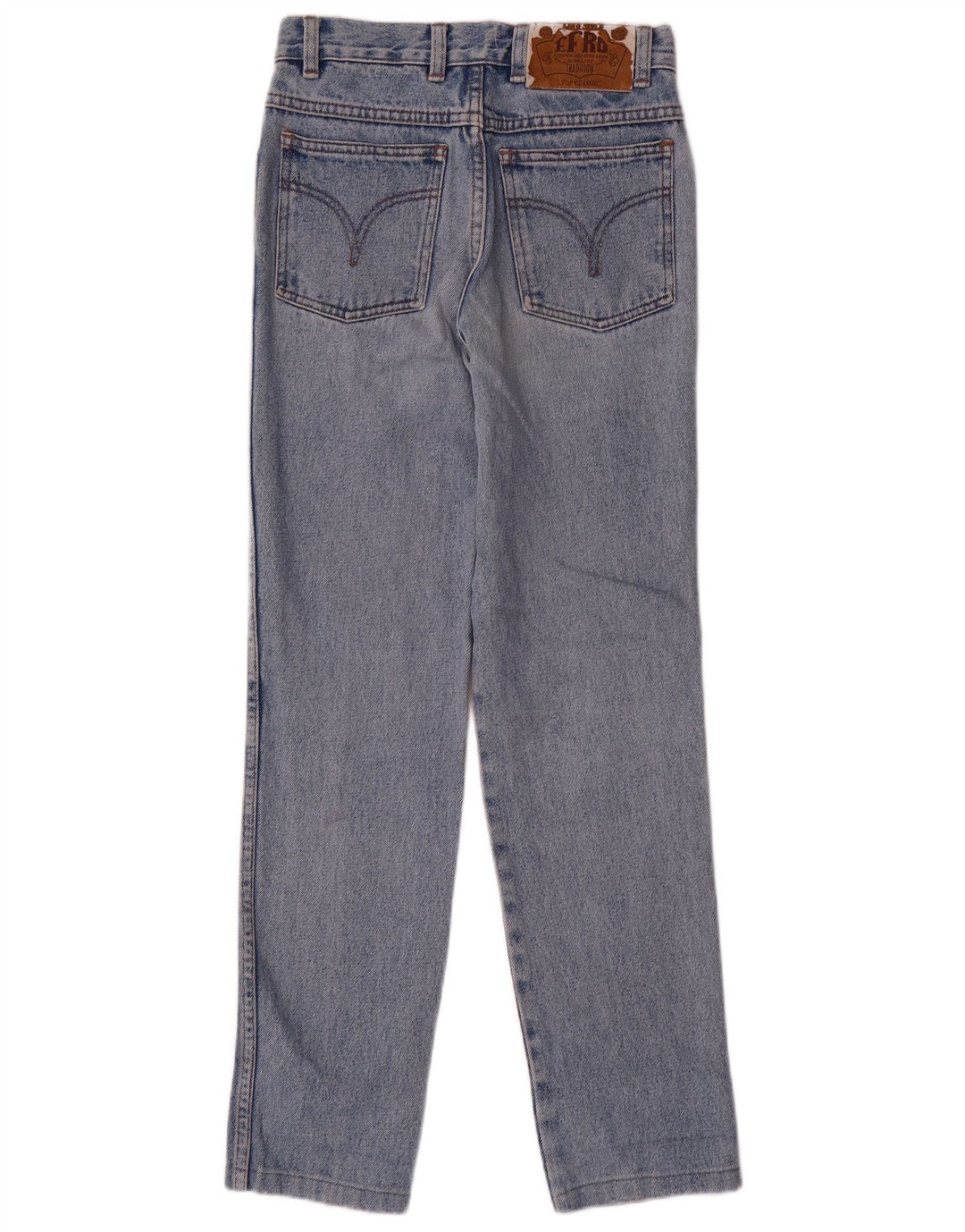 Jeans slim vintage da donna W26 L29 in cotone blu