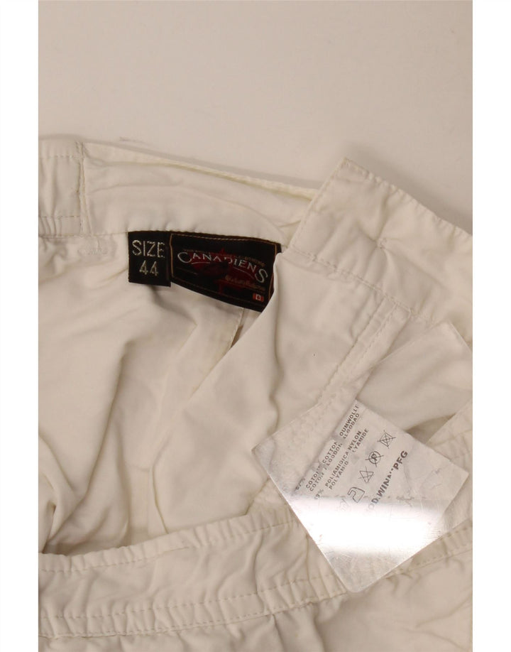 Pantaloncini chino da donna Canadiens IT 44 medi W30 cotone bianco