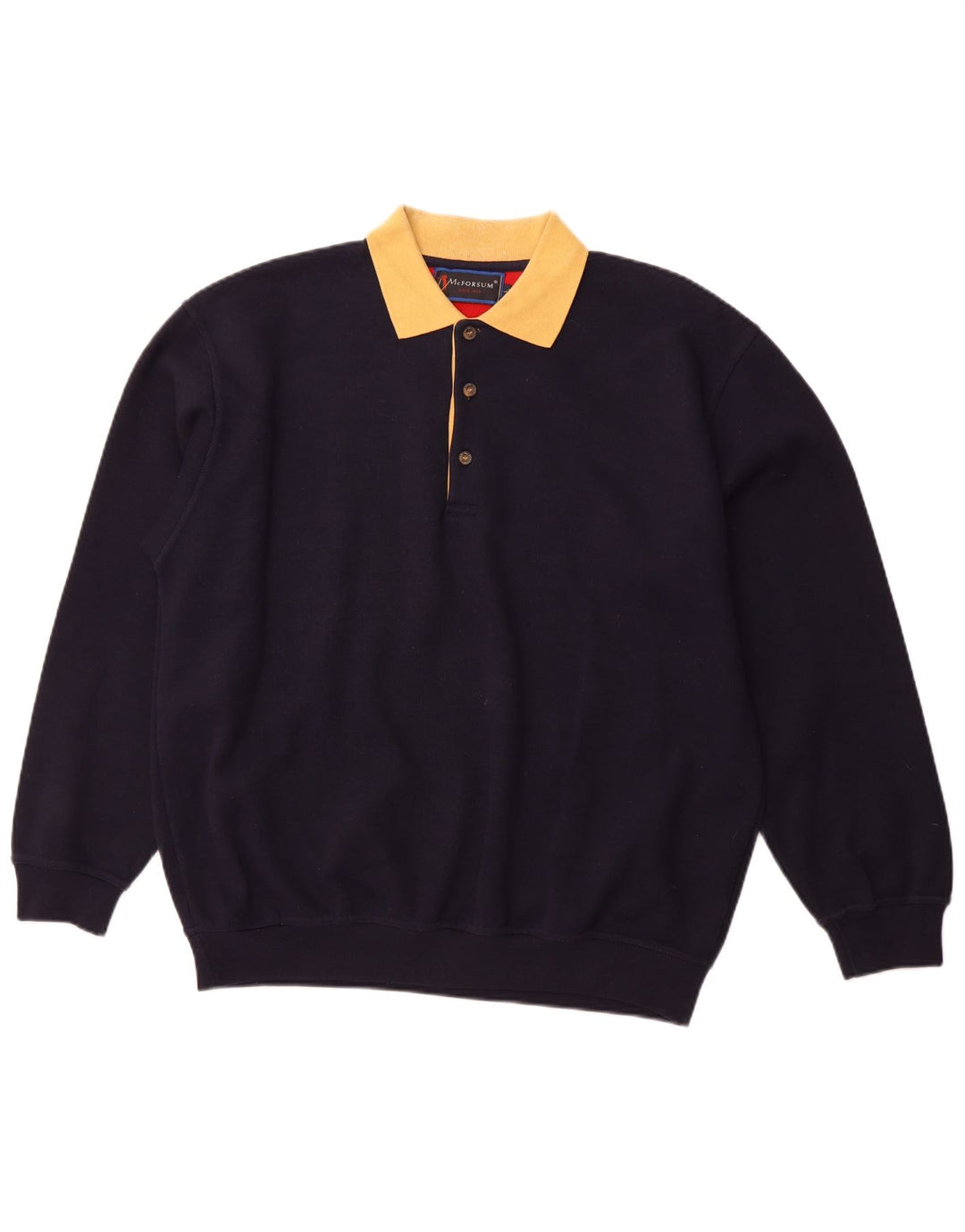 MCFORSUM Felpa da uomo con collo alto Maglione grande poliestere blu navy