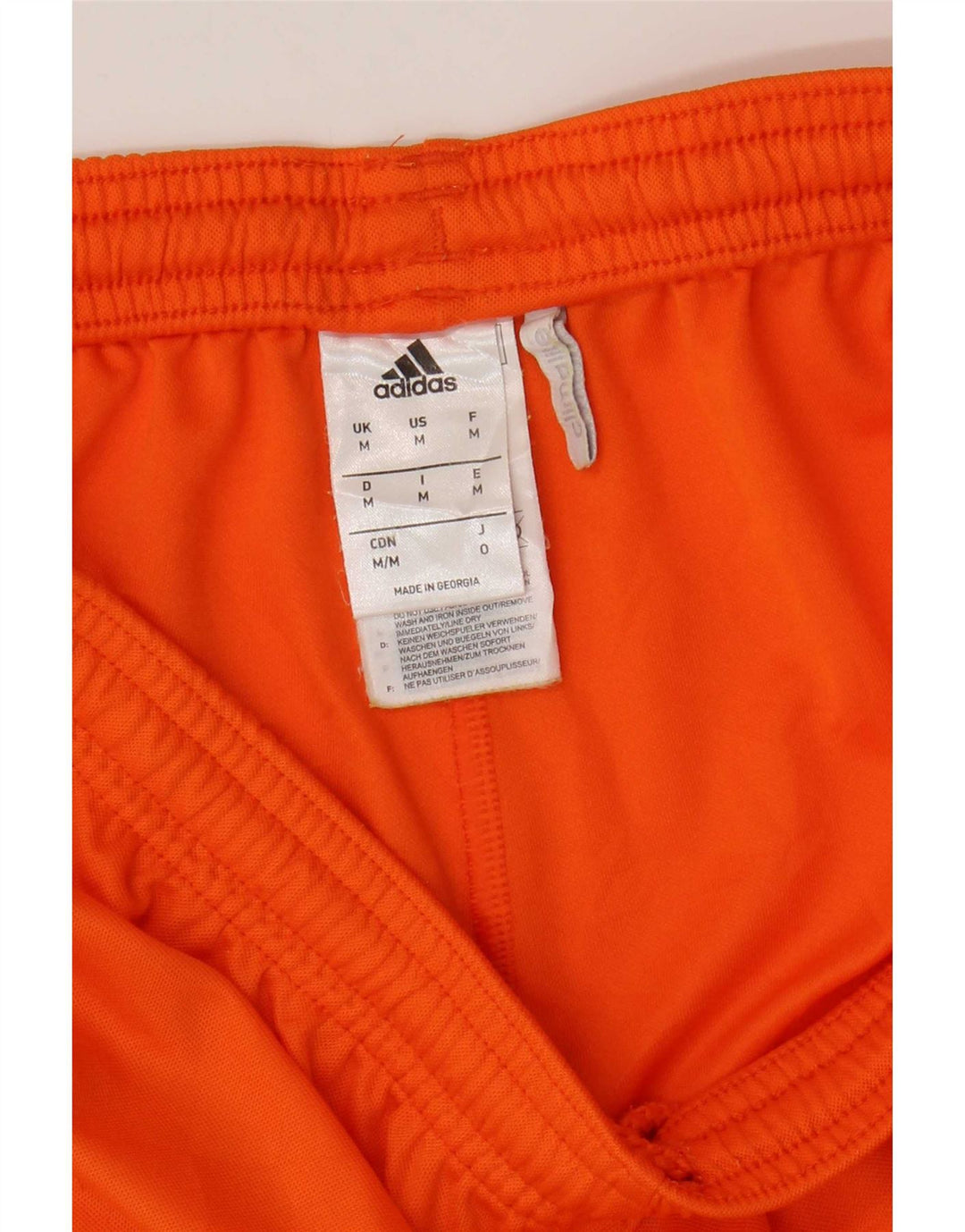 Pantaloncini sportivi Adidas Climalite da uomo in poliestere arancione medio