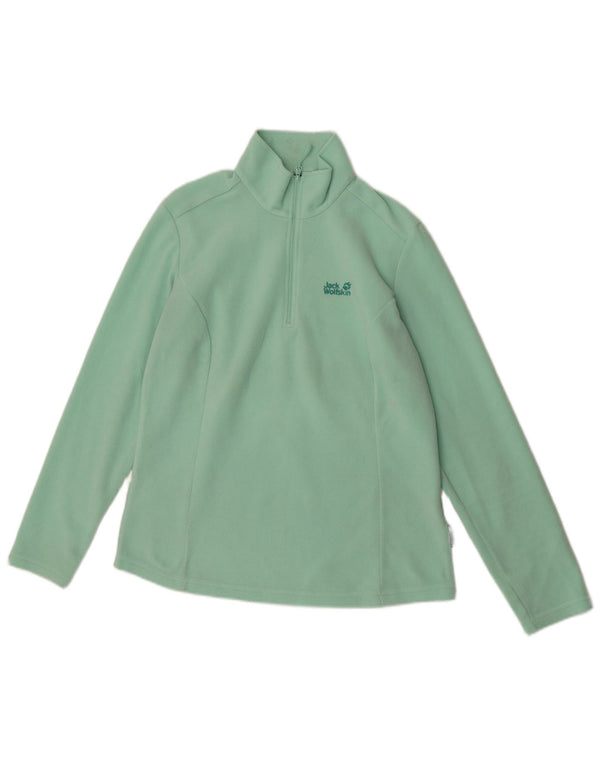 Maglione in pile da donna con collo con zip Jack Wolfskin UK 14/16 grande verde