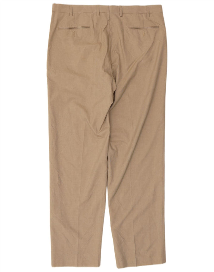 Pantaloni da abito dritti da uomo CHAPS W36 L32 Poliestere beige