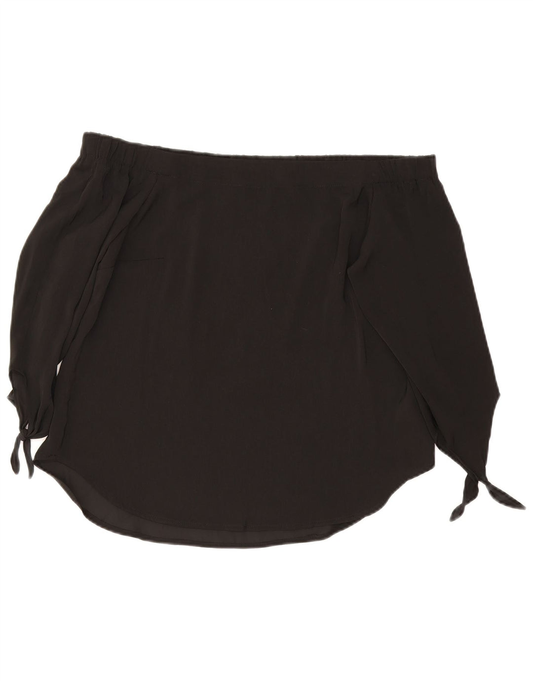 Top da donna con spalle scoperte e maniche a 3/4 Oasis UK 12 poliestere nero medio