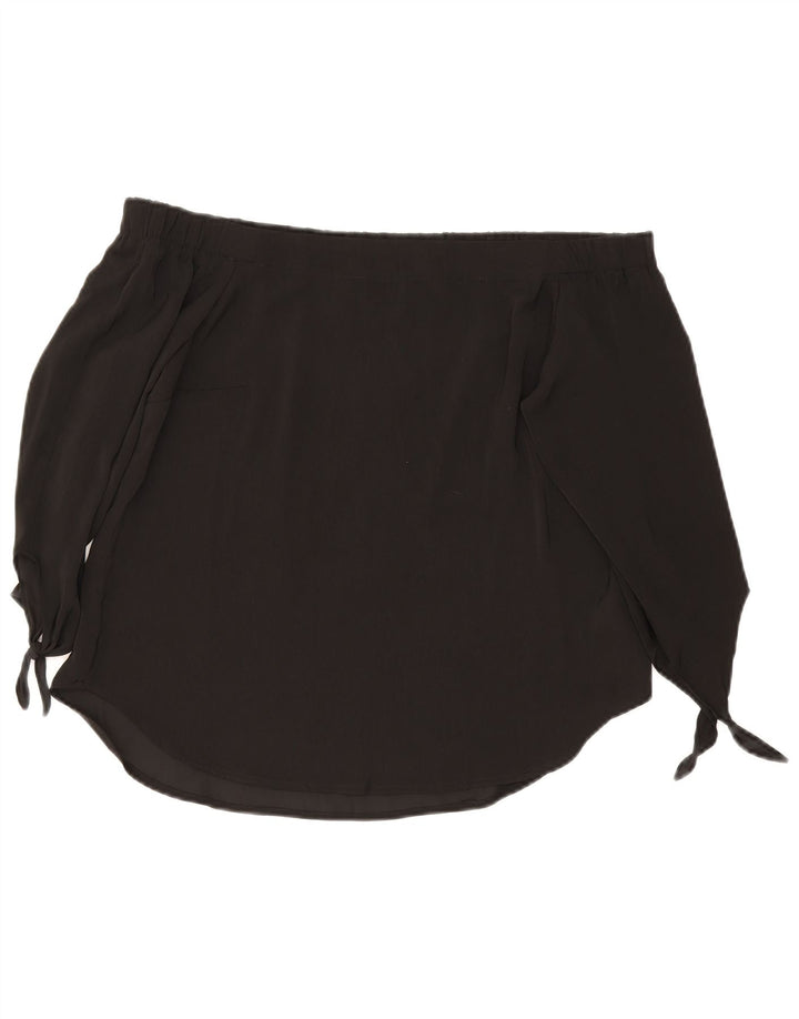 Top da donna con spalle scoperte e maniche a 3/4 Oasis UK 12 poliestere nero medio