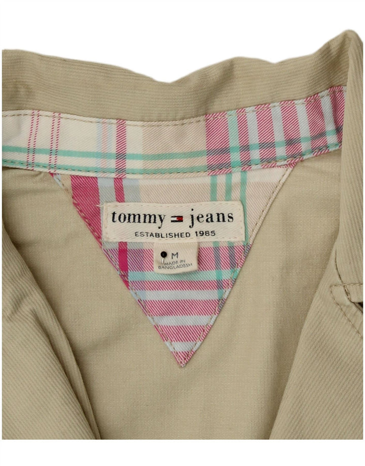 Giacca blazer a 2 bottoni da donna Tommy Hilfiger UK 12 Cotone beige medio