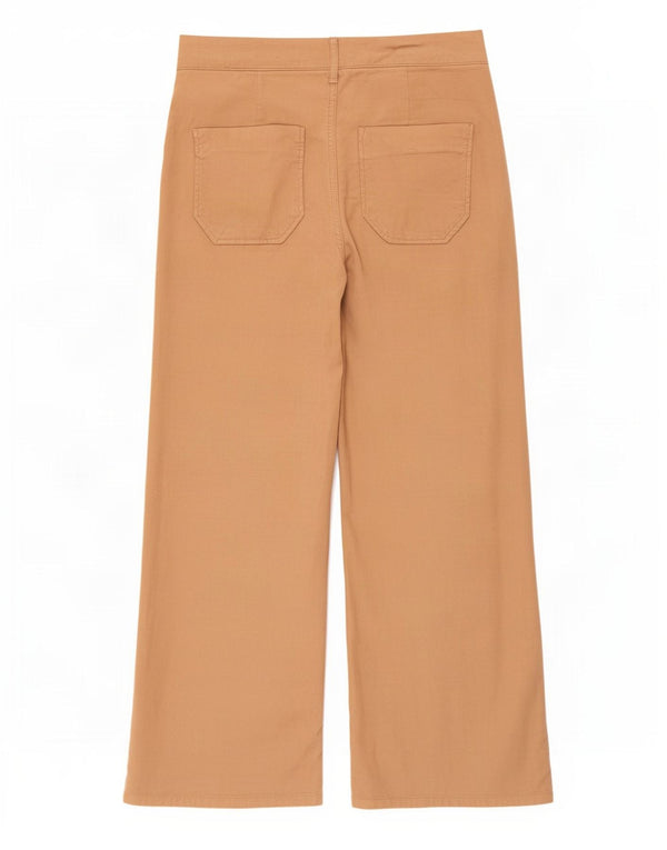 Pantaloni corti a gamba larga da donna Zara EU 38 Small W28 L25 Cotone beige