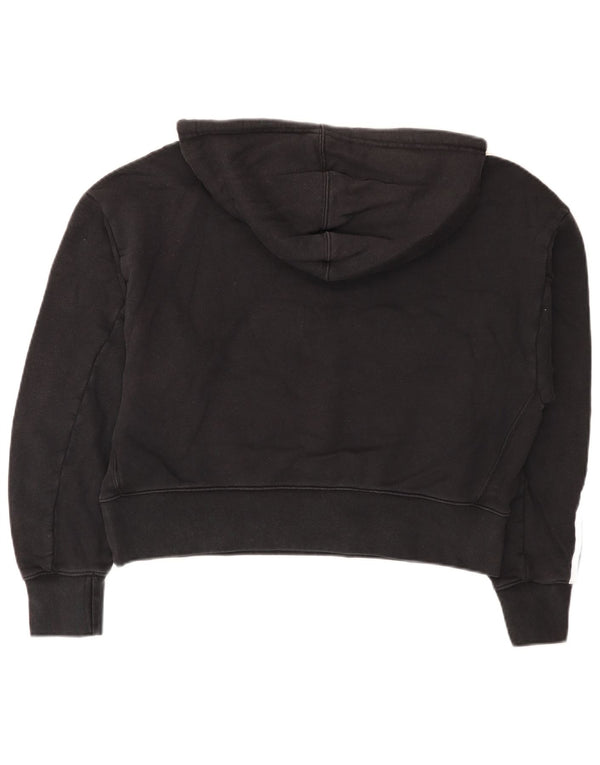 Felpa con cappuccio oversize da donna Adidas UK 14 cotone nero medio