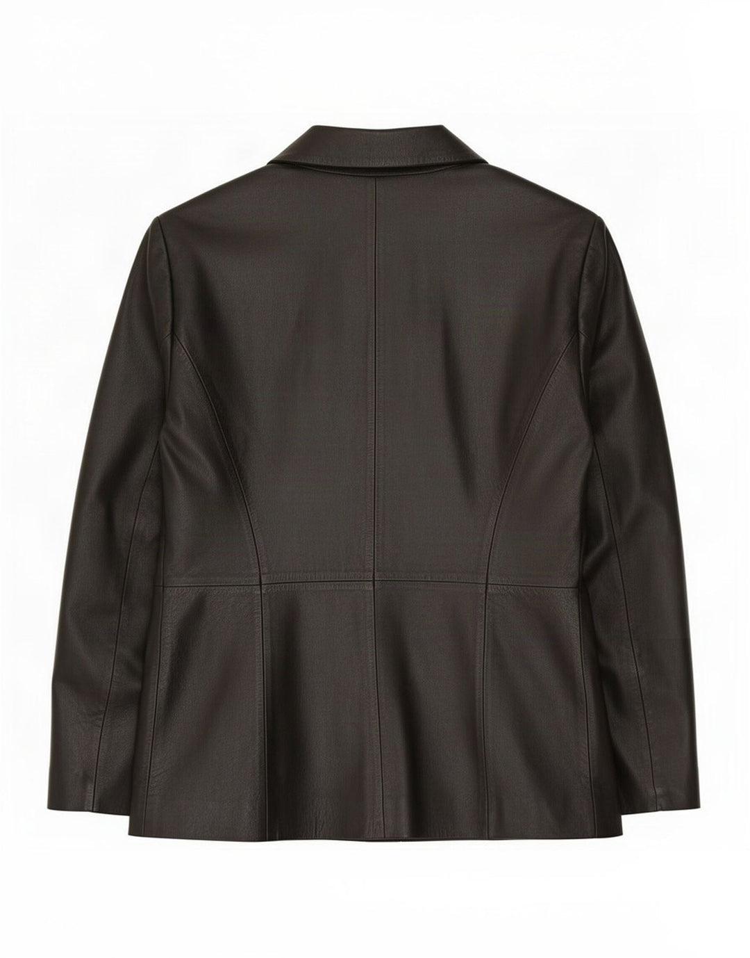 Giacca blazer in pelle da donna a 2 bottoni Milano UK 16 grande nera