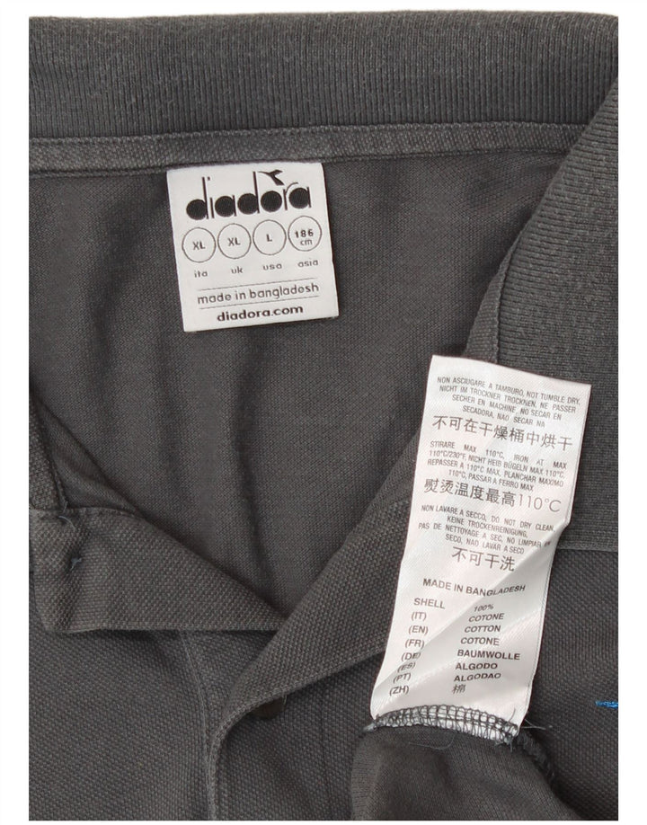 Polo Diadora Uomo XL Cotone Grigio