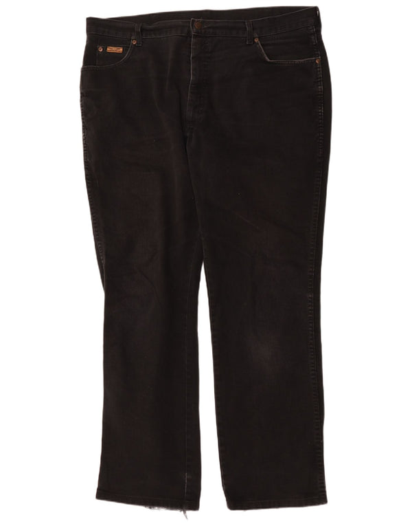 Jeans dritti da uomo Wrangler Texas W42 L34 cotone nero
